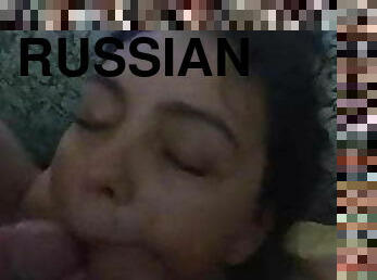 Russian sexwife double cum loads
