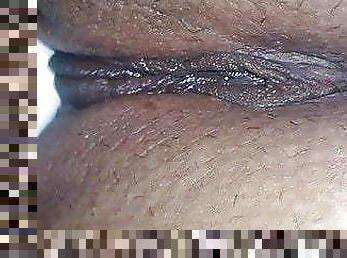 Latina masturbates and orgasms with contractions