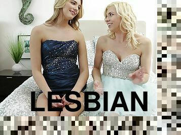 Horny best friends try out how lesbian sex feels and they like it!
