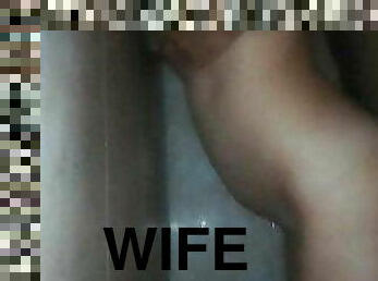 He proudly fuch his young fit wife in shower