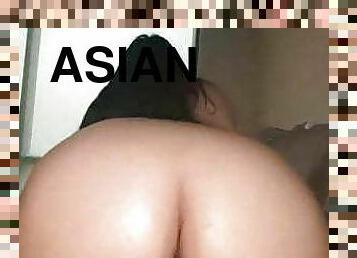 Beautiful Asian ass riding reverse cowgirl 