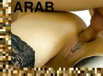 Lingerie Anal, Slim &amp; Sexy Arab Slut in Stockings fucked