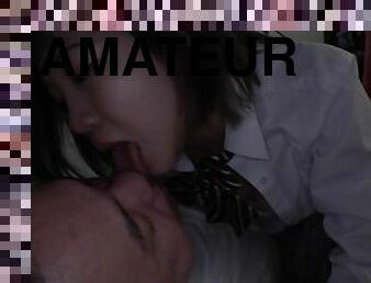 ?AOI Teen amateur girl?Fetish play & swallowing semen blowjob with POV to a pervert man