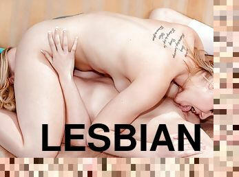 lesbisk, teenager, pornostjerne, fingering, blond