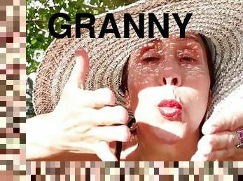 Your sexy inked granny provoking you POV Smoke fetish