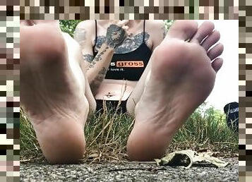 dirty camping feet