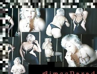 The famous milf webcam slut AimeeParadise: first strip dances...
