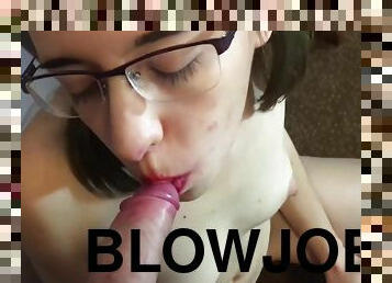 Compilation Two Blowjobs Me Nerdy Girl With Cumshot On My Face And Glasses 4 Min