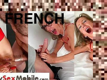 Blonde French mature Marina Beaulieu sodomized by guy