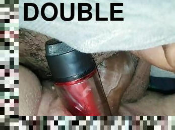 Double penetration with dildo