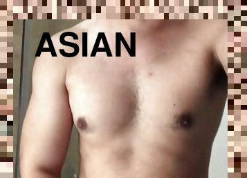 asiatisk, far, kæmpestor-pik, berømthed, bøsse, spiller, solo, farmand, pik, drillende