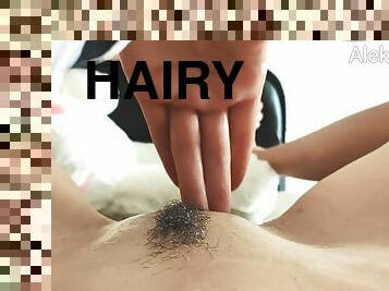 Masturbates Hairy Wet Pussy Pov Closeup