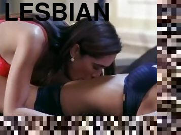 Hot lesbian licking eachother