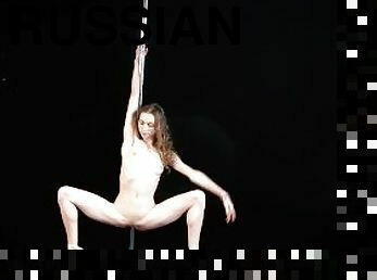 Beautiful Teen Ballerina Naked on the Dance Pole Backstage - Full Video1