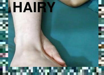 Cute Hairy Girl Feet PAWG Foot Fetish Hairy Legs Hairy Toes Long Toes PinkMoonLust Onlyfans Manyvids