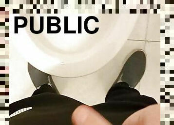 Risky Pissing In Public Toilet #14