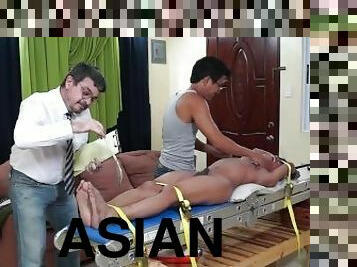 asiatisk, amatør, udløsning, bøsse, bdsm, fødder, bundet, perverst, fetish, kvælning