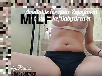 Sexy Teaser for WET AND MESSY YOGA with Lactating and Peeing MILF BabyBrewer
