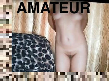 Amateur solo pussy masturbation and standing orgasm - amalie lau