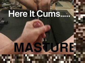 Mirror Masturbation - Time For A Quickie At The Gym Before I Get My Workout In