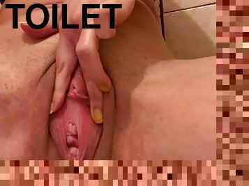 Vaginal Discharge, Pussy Fingering, Spy Toilet Pissing, Big Tits