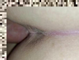 It's your pussy daddy! CLOSE UP pussy fuck with cum inside Horny step-Daughter Escape from vacatio