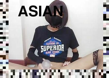 asiatisk, onani, fisse-pussy, teenager, legetøj, bøsse, knepning-fucking, solo