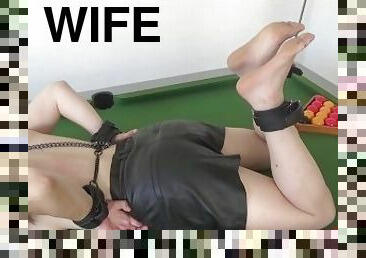 I whip my wife on a pool table