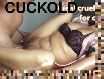 Fucking cuckold in front of hubby