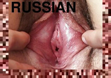 Virgin Russian shy pussy masturbation of Agata Zezo