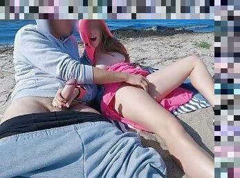 Mutual masturbation on the beach, NO cumshot, as camera discharged???? - ProgrammersWife