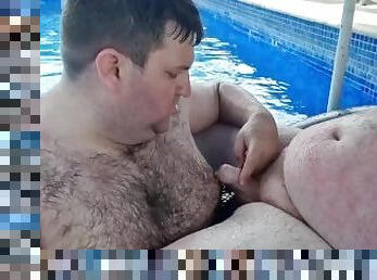 Stepson Sucks Daddy In Pool