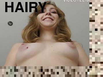 Teen With Hairy Pussy Does First Porn Casting