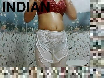 Indian Mom Bathing In Open White Legis Make Me Feel Better - Hot Mother And Hot Mommy