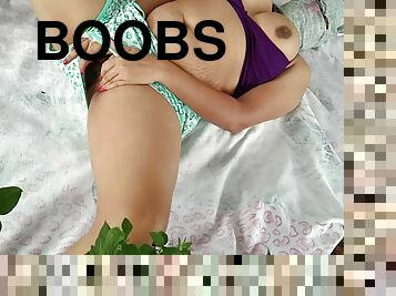 Big Boobs Aunt Masturbation In Forest Public Show - Huge Boobs