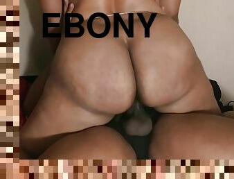 Ebony Oil Up Tease & Big Booty Riding Bbc