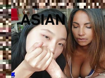 Spicygum ?? Ft Latika Jha - Asian Teens, Chinese And Indian Giving Double Cim With June Liu