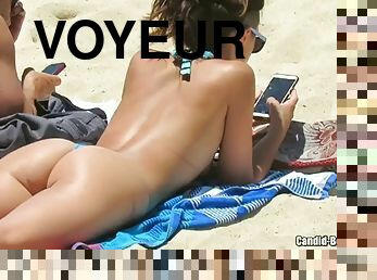 Sexy swimsuit cameltoe beach voyeur hd movie spycam