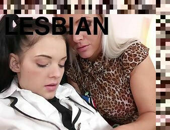 Steamy lesbian action with Anie and Kathy