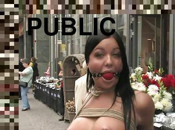 Big tits slave slut in public fucking - harmony rose