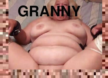 BBW granny getting tied up and assfucked by cameraman in POV