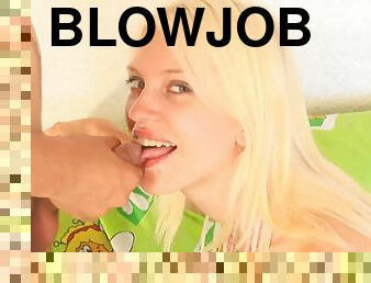 18 yr old blonde teen blowjob and cowgirl style fuck on the couch