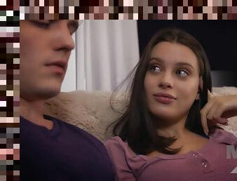 Hot teen Lana Rhoades caught watching porn and punished by BF