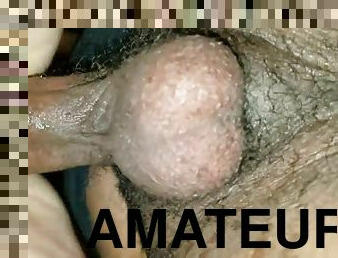 Amateur Porn housewife gets big black male pole creampie