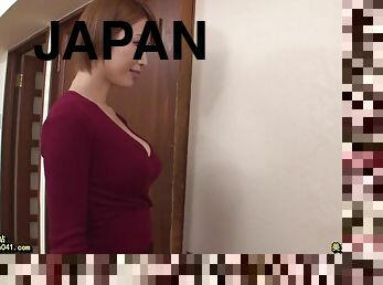 Pretty Japanese stepmom seduces stepson