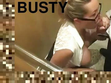 fucking busty milf in the elevator sucks very juicy