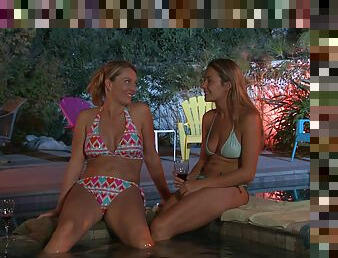 Lesbian sex by the pool with Brenda James and Elexis Monroe