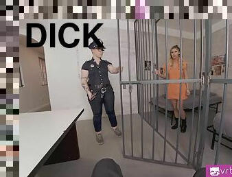Beautiful prisoner is working your dick to get out of prison