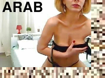 Arab mature strip dance on web cam