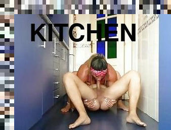 Surprise fuck in the kitchen